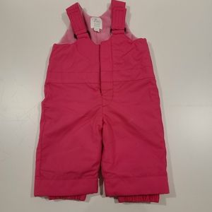 Girls pink snowbib
